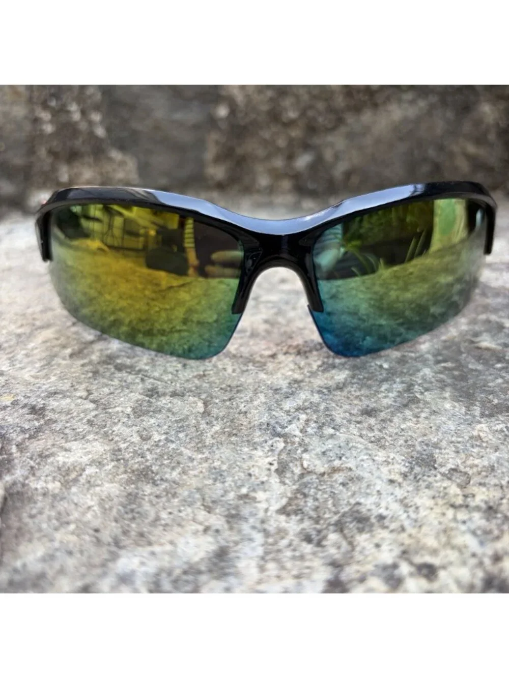 Y2K 00s Rave Wrap Sunglasses Sunset Ombre Festival Speed Dealer Shades NEW